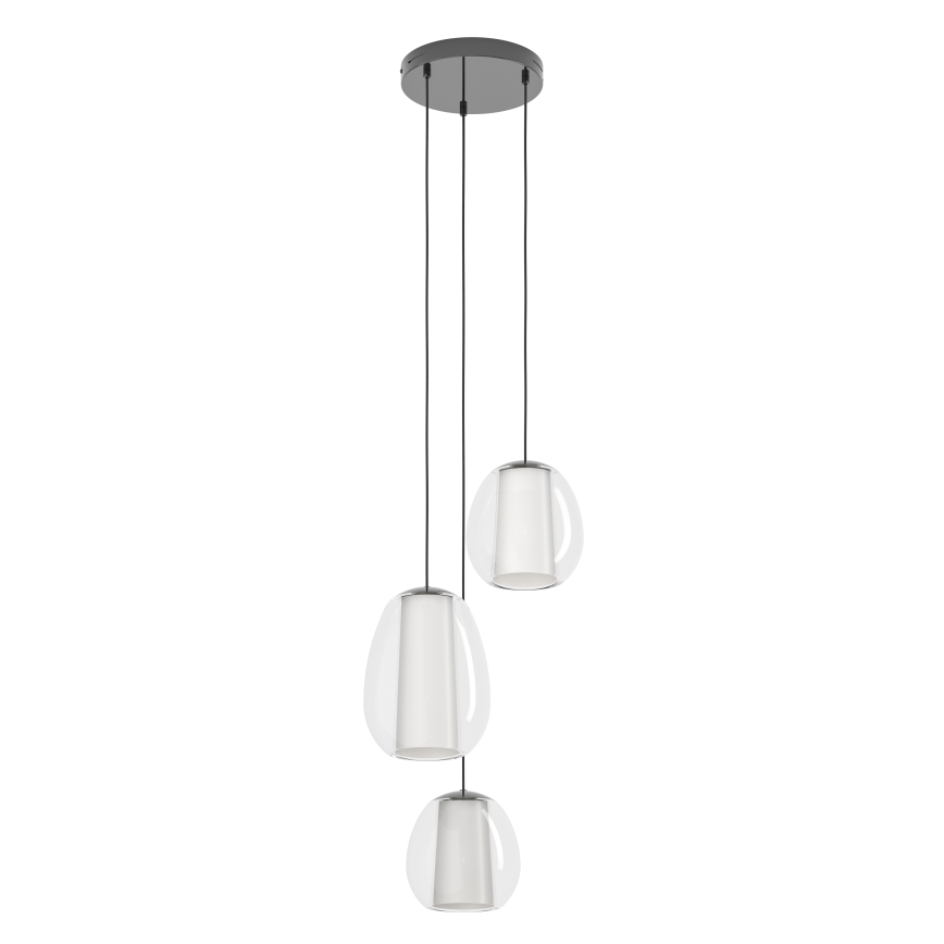 Eglo - LED prigušiva luster na sajli LED/7W/230V + 2xLED/5,5W + 3xLED/1,6W 2200-6500K crni hrom