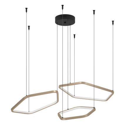 Eglo - LED prigušiva luster na sajli LED/50W/230V mesing + daljinski upravljač