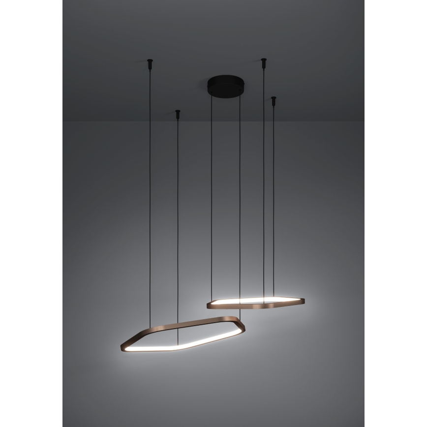 Eglo - LED prigušiva luster na sajli LED/30W/230V 2200-6500K mesing + daljinski upravljač