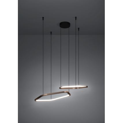 Eglo - LED prigušiva luster na sajli LED/30W/230V zlatna + daljinski upravljač