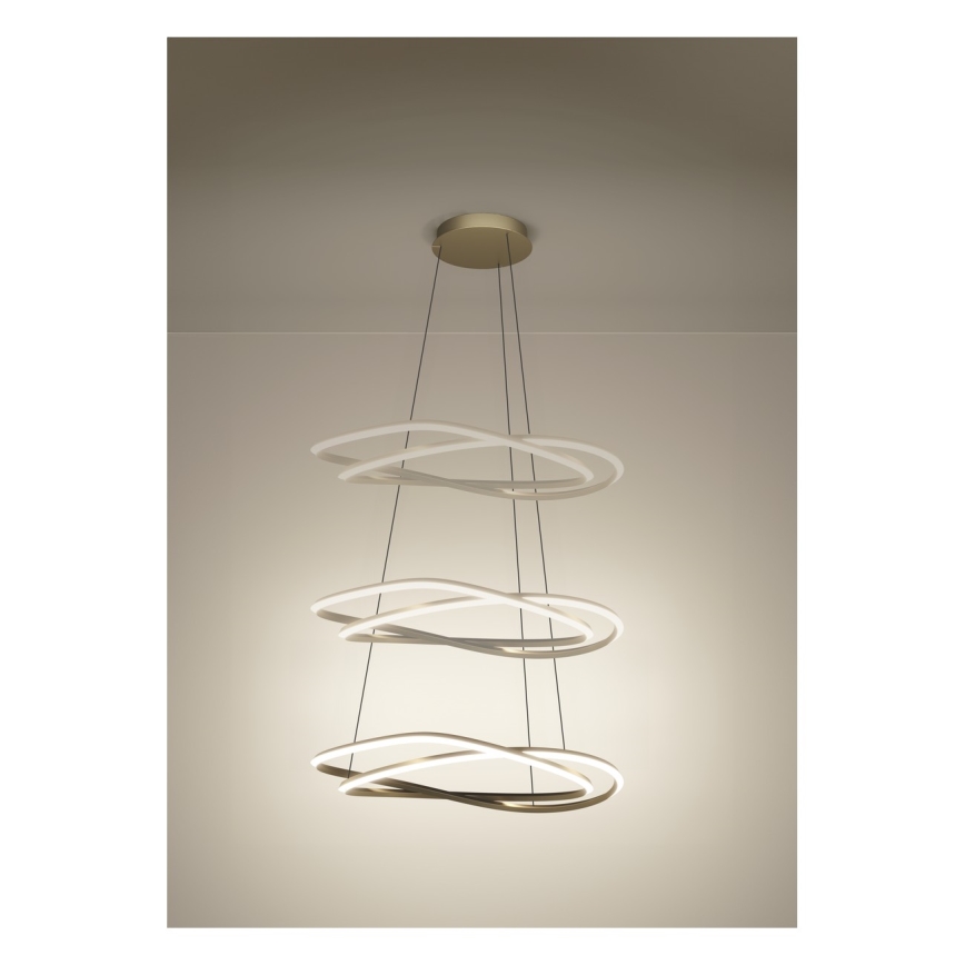 Eglo - LED prigušiva luster na sajli LED/60W/230V 2200-6500K zlatna + daljinski upravljač