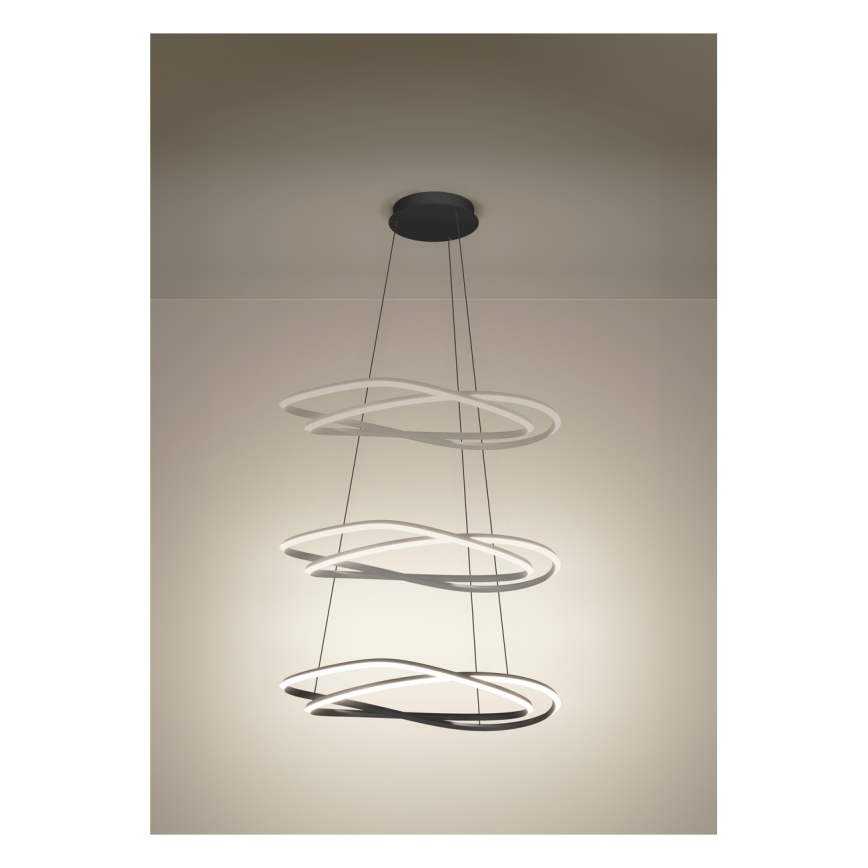Eglo - LED prigušiva luster na sajli LED/60W/230V 2200-6500K siva + daljinski upravljač