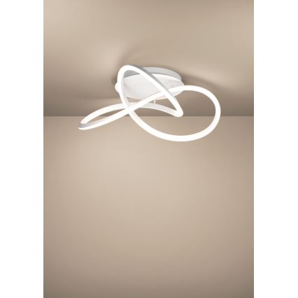 Eglo - LED prigušiva plafonska svetiljka LED/40W/230V 2200-6500K prečnika 83 cm bela + daljinski upravljač