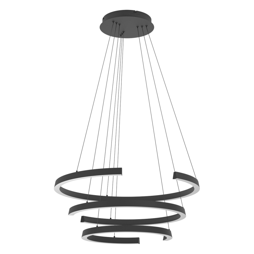 Eglo - LED prigušiva luster na sajli LED/50W/230V 2200-6500K crna + daljinski upravljač