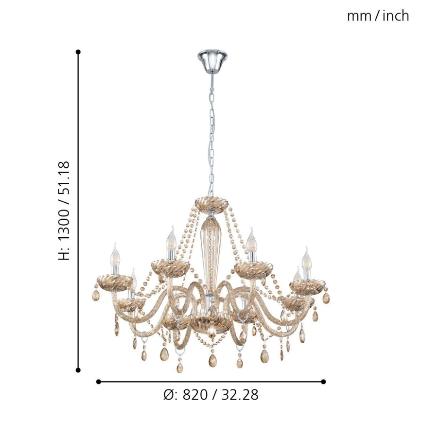 Eglo - Luster 8xE14/40W/230V