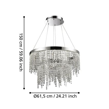 Eglo - LED prigušiva luster na sajli LED/45W/230V