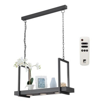 Eglo 39299 - LED RGBW prigušiva luster na lancu sa policom CALAMONA 3xLED/6W/230V + daljinski upravljač