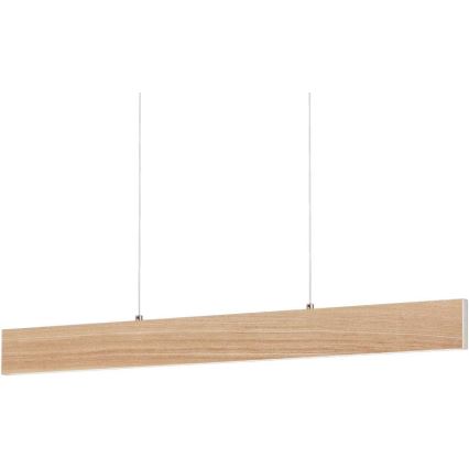 Eglo 39344 - LED luster na sajli CLIMENE LED/17W/230V + LED/4,2W hrast