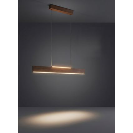 Eglo - LED prigušiva luster na sajli LED/21W/230V + LED/8,4W orah
