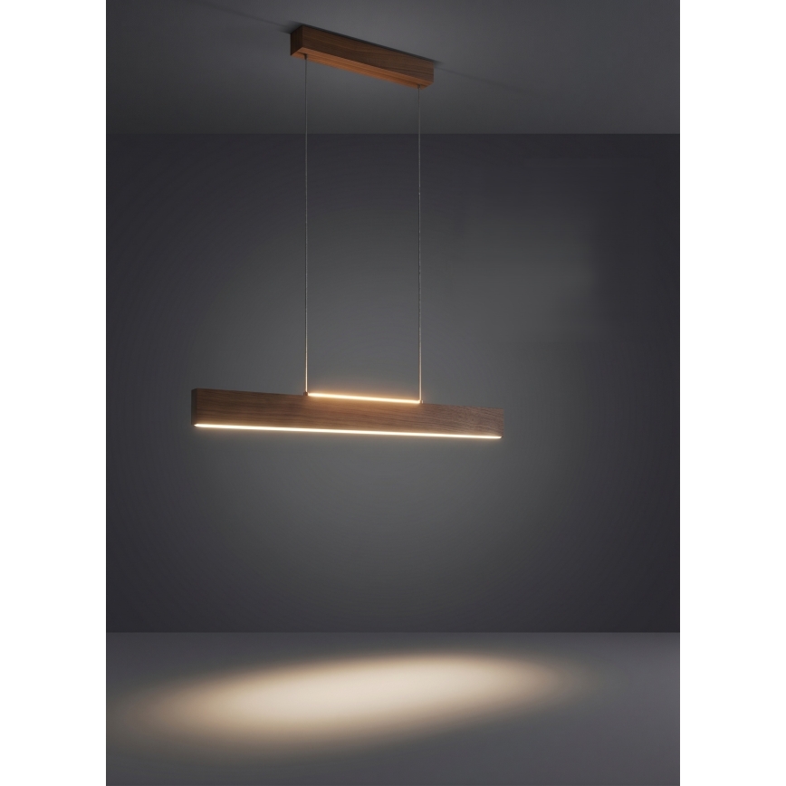 Eglo - LED prigušiva luster na sajli LED/21W/230V + LED/8,4W orah