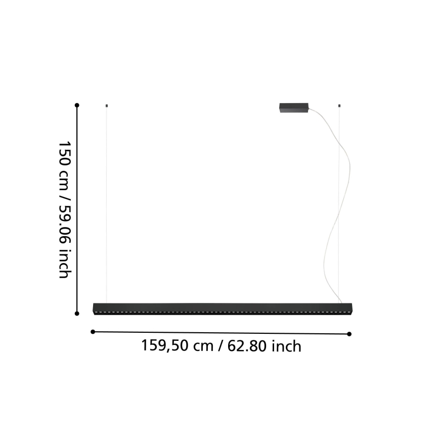Eglo - LED prigušiva luster na sajli LED/30,5W/230V + LED/15,5W