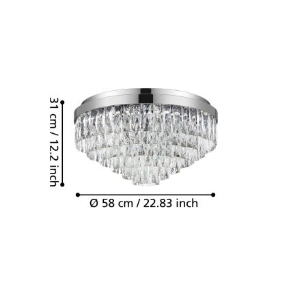 Eglo - Plafonska svetiljka 11xE14/40W/230V sjajni hrom