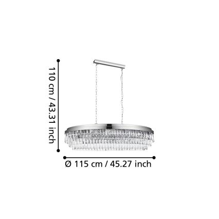 Eglo - Luster na lancu 13xE14/40W/230V sjajni hrom