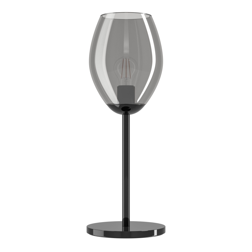 Eglo - Stona lampa 1xE27/60W/230V, crna sa zadimljenim staklom