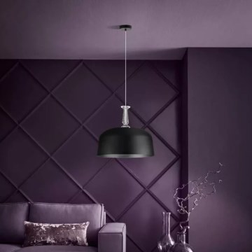 Eglo 39588 - Luster na sajli MONTE FUERTE 3xE27/10W/230V crna