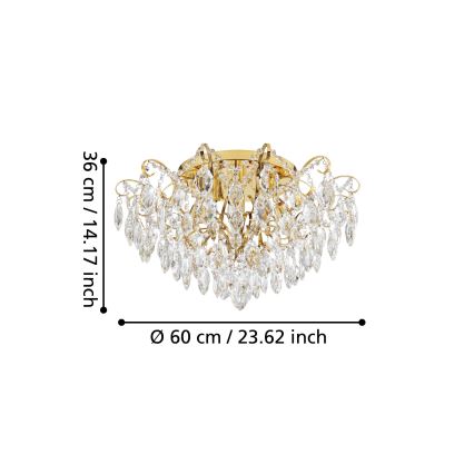 Eglo - Plafonski luster 6xE14/25W/230V zlatan