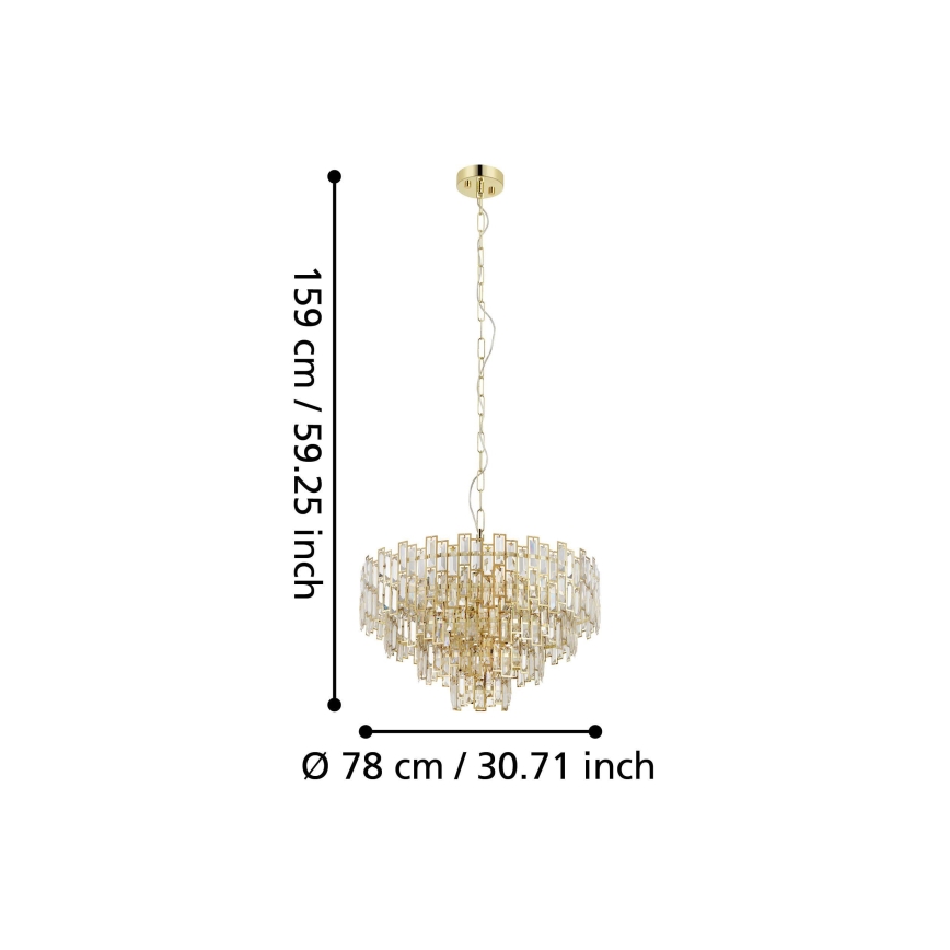 Eglo - Luster na lancu 10xE14/25W/230V prečnik 78 cm