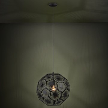 Eglo 39619 - Luster na sajli 1xE27/60W/230V pr. 50 cm crna