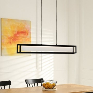 Eglo 39629 - LED luster na sajli sa prigušivačem GUALAJO LED/27W/230V crna