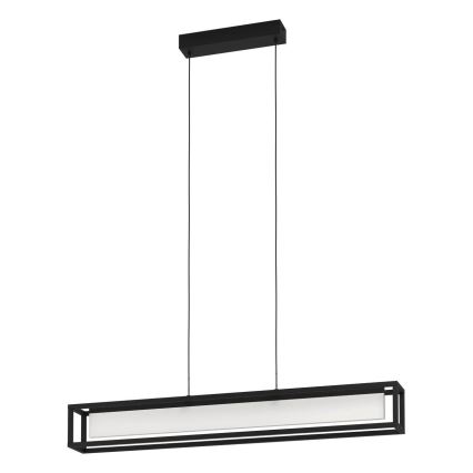 Eglo 39629 - LED luster na sajli sa prigušivačem GUALAJO LED/27W/230V crna