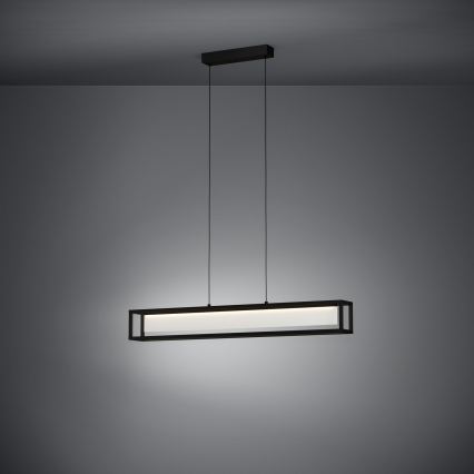 Eglo 39629 - LED luster na sajli sa prigušivačem GUALAJO LED/27W/230V crna