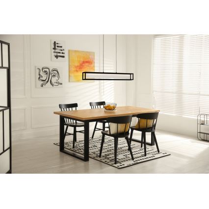Eglo 39629 - LED luster na sajli sa prigušivačem GUALAJO LED/27W/230V crna