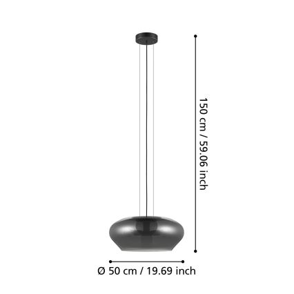 Eglo - Luster na sajli 3xE27/20W/230V