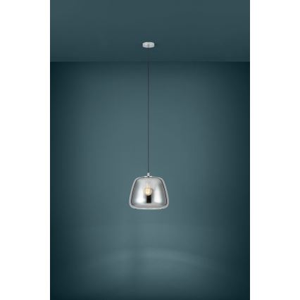 Eglo - Luster na sajli 1xE27/40W/230V prečnik 35 cm zadimljena