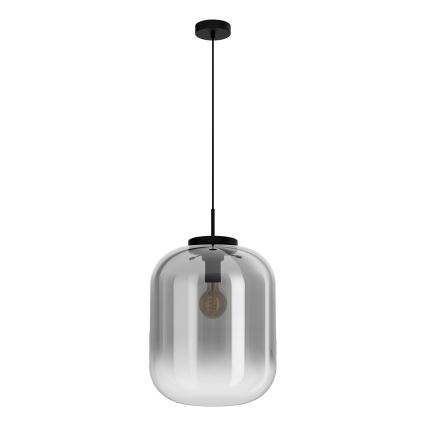 Eglo - Luster na sajli 1xE27/40W/230V Ø 35 cm zadimljeno staklo