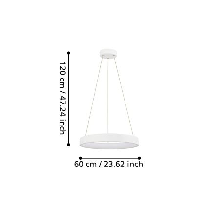 Eglo - LED prigušiva svetiljka na sajli LED/34W/230V