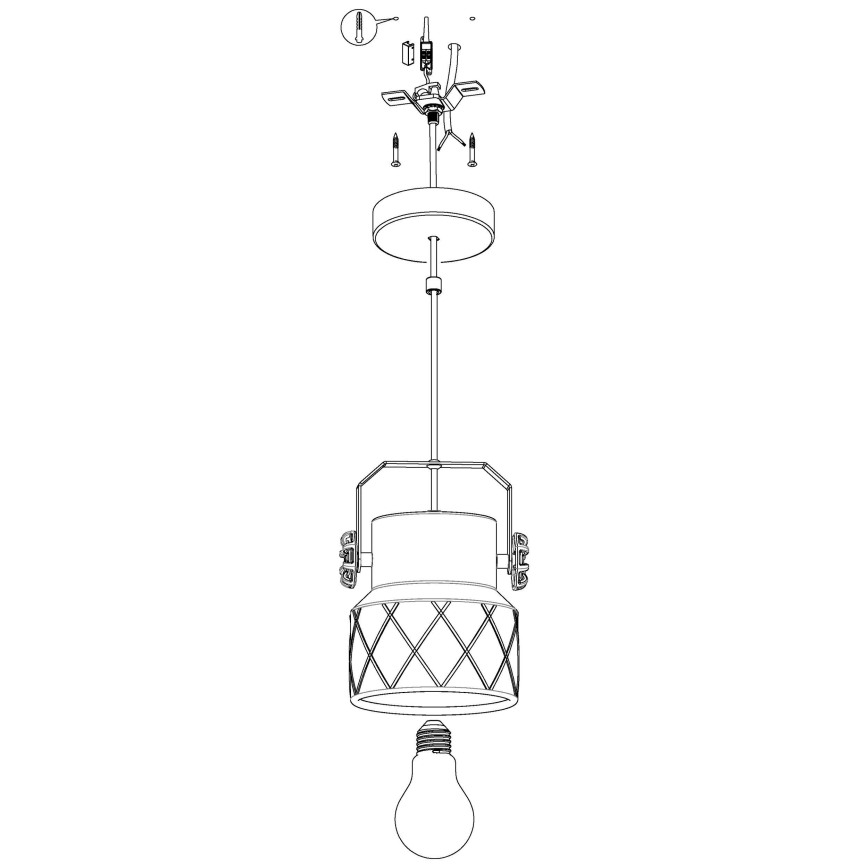 Eglo 39854 - Luster na sajli HILCOTT 1xE27/40W/230V
