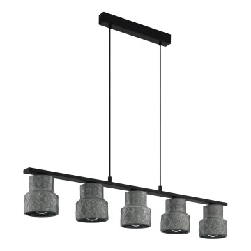 Eglo 39855 - Luster na sajli HILCOTT 5xE27/40W/230V