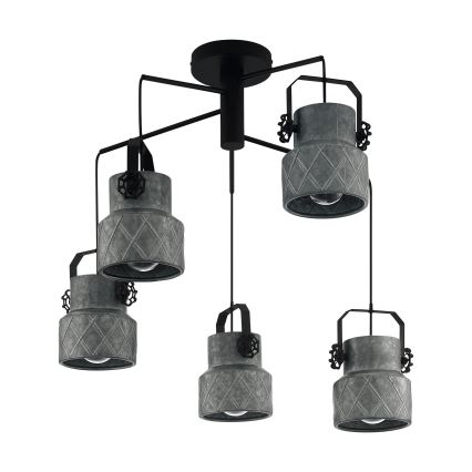 Eglo 39856 - Plafonski luster HILCOTT 5xE27/40W/230V