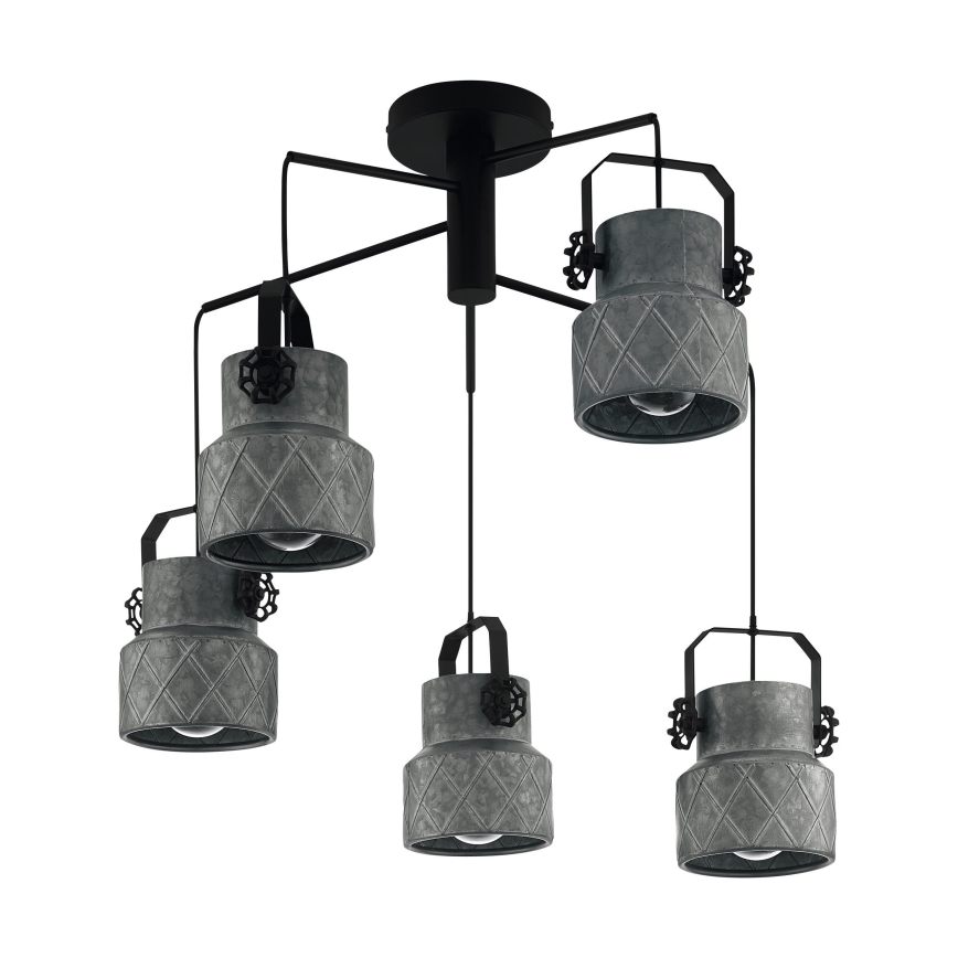 Eglo 39856 - Plafonski luster HILCOTT 5xE27/40W/230V