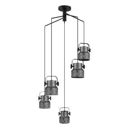 Eglo 39856 - Plafonski luster HILCOTT 5xE27/40W/230V