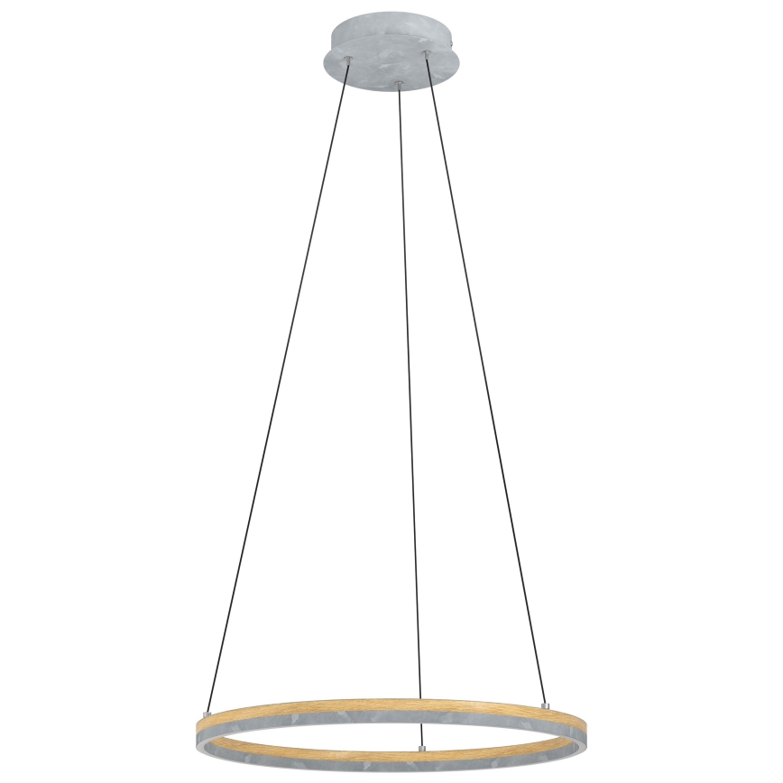 Eglo - LED prigušiva luster na sajli LED/36W/230V 3000K siva/hrast