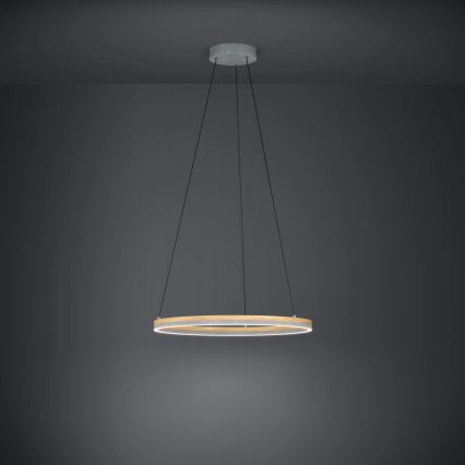 Eglo - LED prigušiva luster na sajli LED/36W/230V 3000K siva/hrast