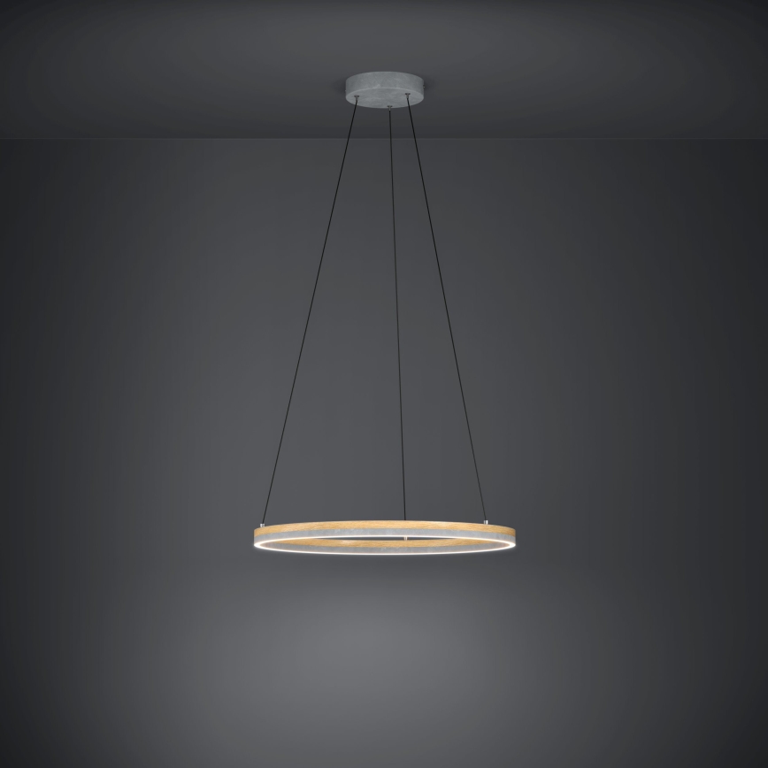 Eglo - LED prigušiva luster na sajli LED/36W/230V 3000K siva/hrast