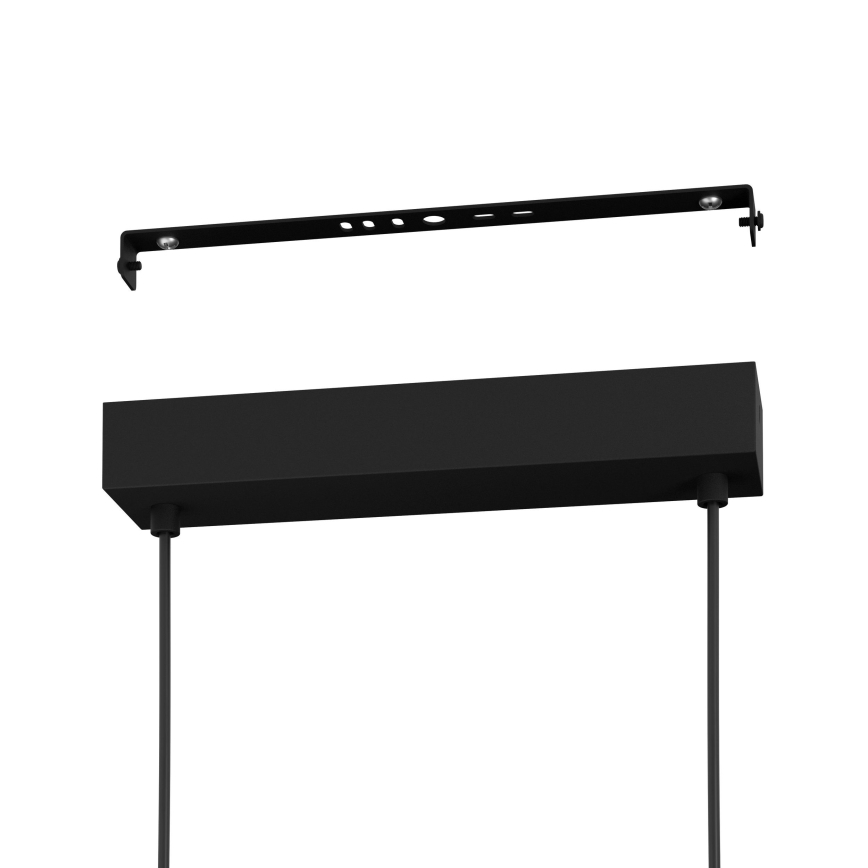 Eglo - LED prigušiva luster na sajli LED/57,5W/230V 3000K crna + daljinski upravljač