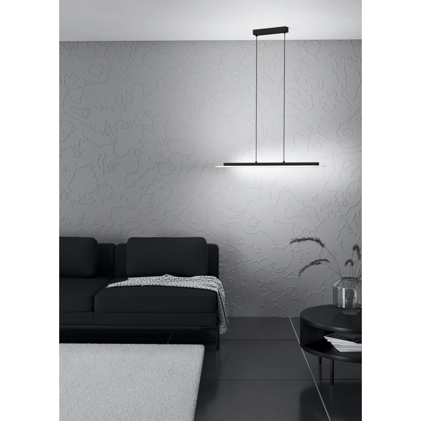 Eglo - LED prigušiva luster na sajli LED/57,5W/230V 3000K crna + daljinski upravljač