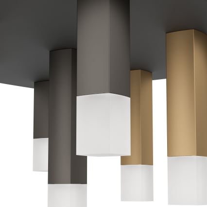 Eglo - LED prigušiva stropna svetiljka 9xLED/3,1W/230V 3000K antracit/zlatna