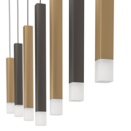 Eglo - LED prigušiva luster na sajli 7xLED/3,1W/230V 3000K antracit/zlatna