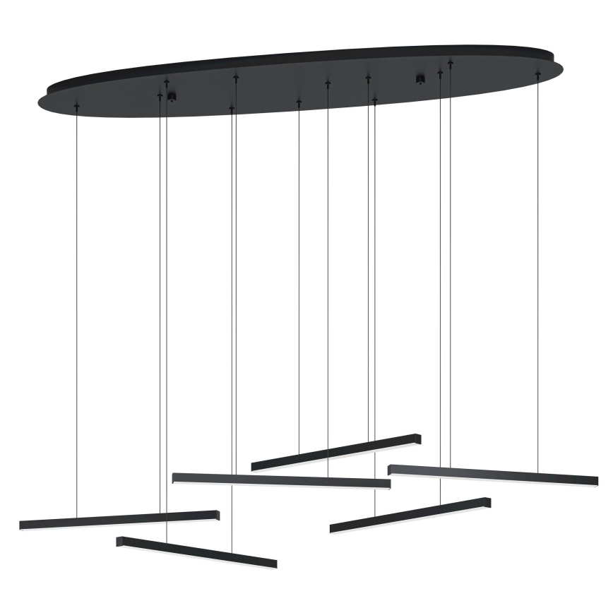 Eglo - LED prigušiva luster na sajli 6xLED/8,4W/230V 3000K crna