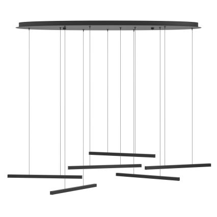 Eglo - LED prigušiva luster na sajli 6xLED/8,4W/230V 3000K crna