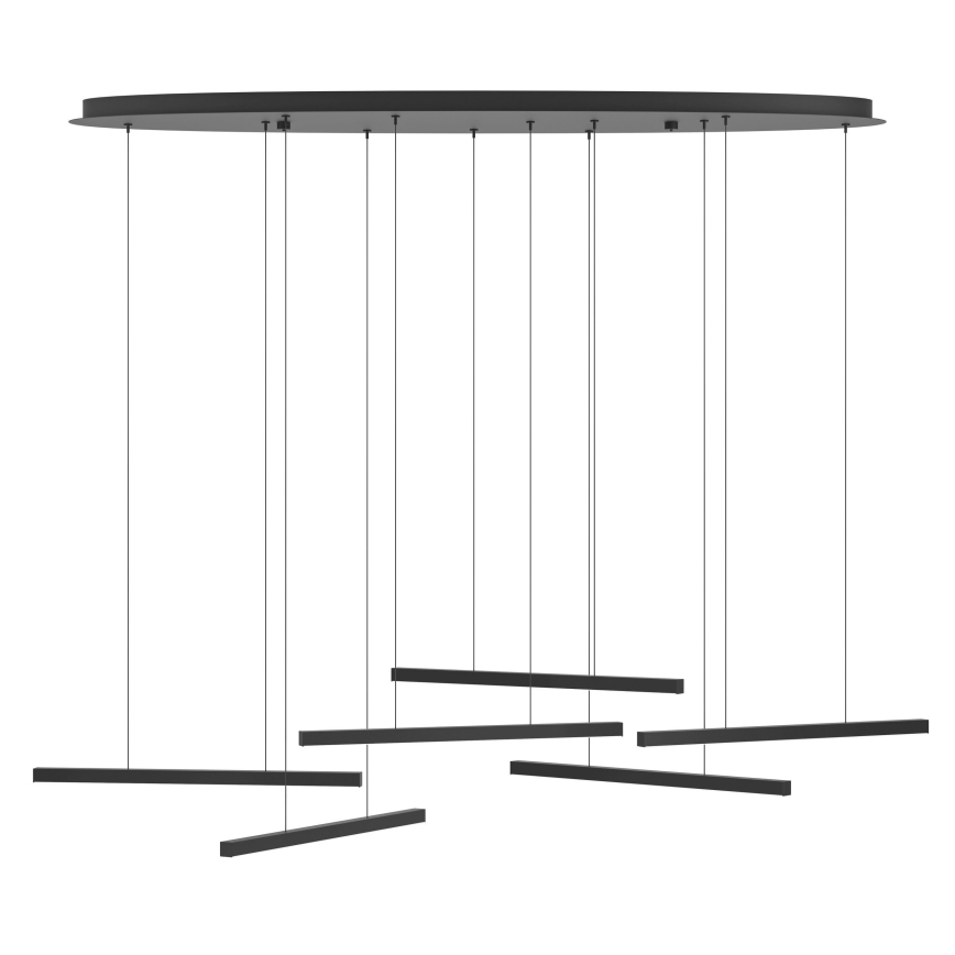 Eglo - LED prigušiva luster na sajli 6xLED/8,4W/230V 3000K crna