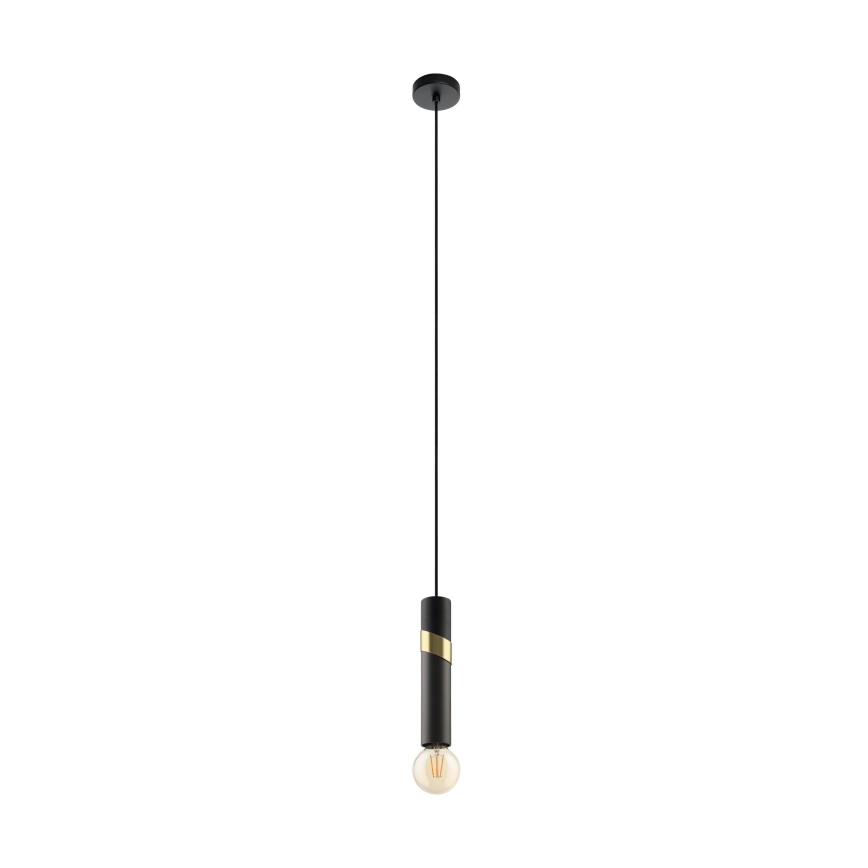 Eglo - Luster na sajli 1xE27/40W/230V crna/zlatna