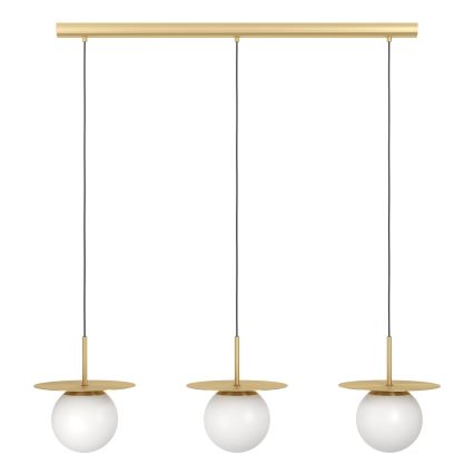 Eglo - Luster na sajli 3xE27/40W/230V zlatna