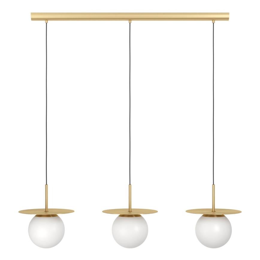 Eglo - Luster na sajli 3xE27/40W/230V zlatna