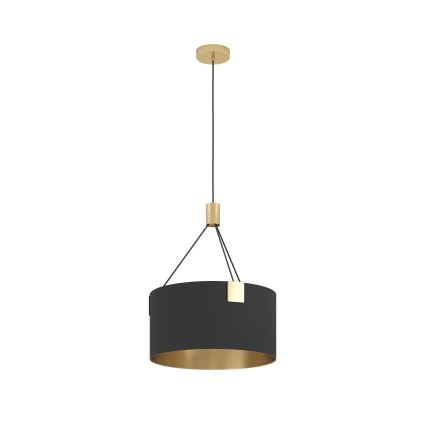Eglo - Luster na sajli 3xE27/40W/230V crna/zlatna