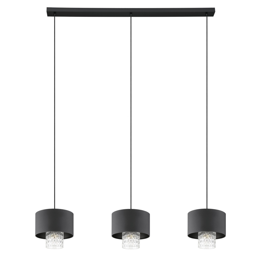 Eglo - Luster na lanku 3xE27/40W/230V crna